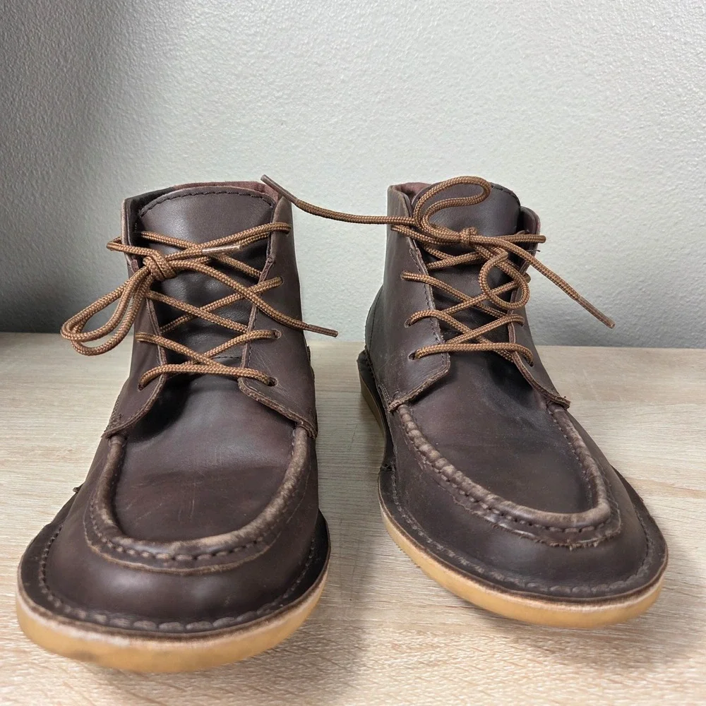Oliberté Leather Chukka Boots Brown Moc Toe Made in Africa Men's US 10 EU 44